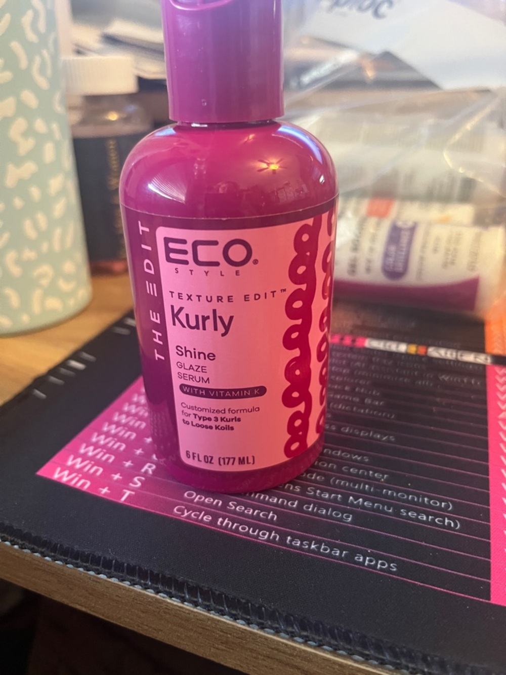 Kurly Shine Glaze Serum — Pink